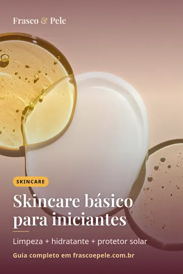 Capa vertical do guia: Skincare básico para iniciantes