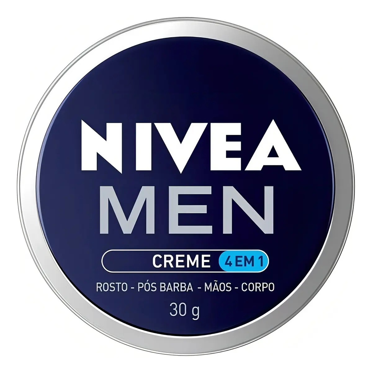Lata azul do Nivea Men Creme 4 em 1 30 g para rosto, pós-barba, mãos e corpo